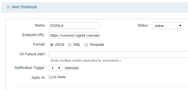 Catchpoint Alert Webhook