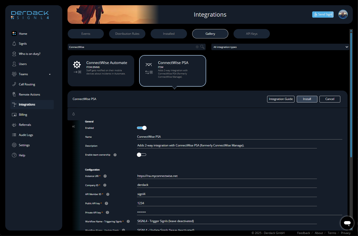 ConnectWise PSA Connector App