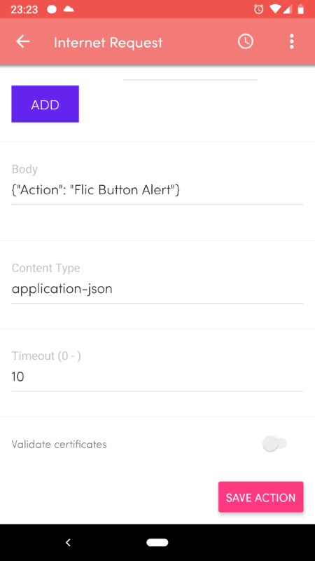 Flic Button Configuration 2