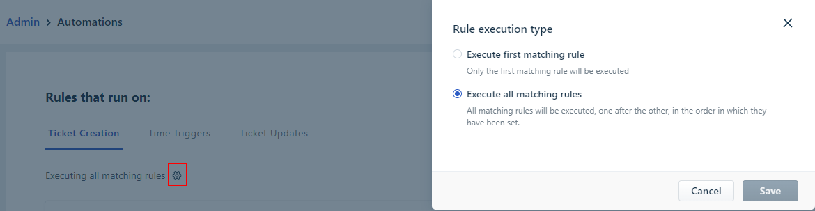 Rule Execution Type