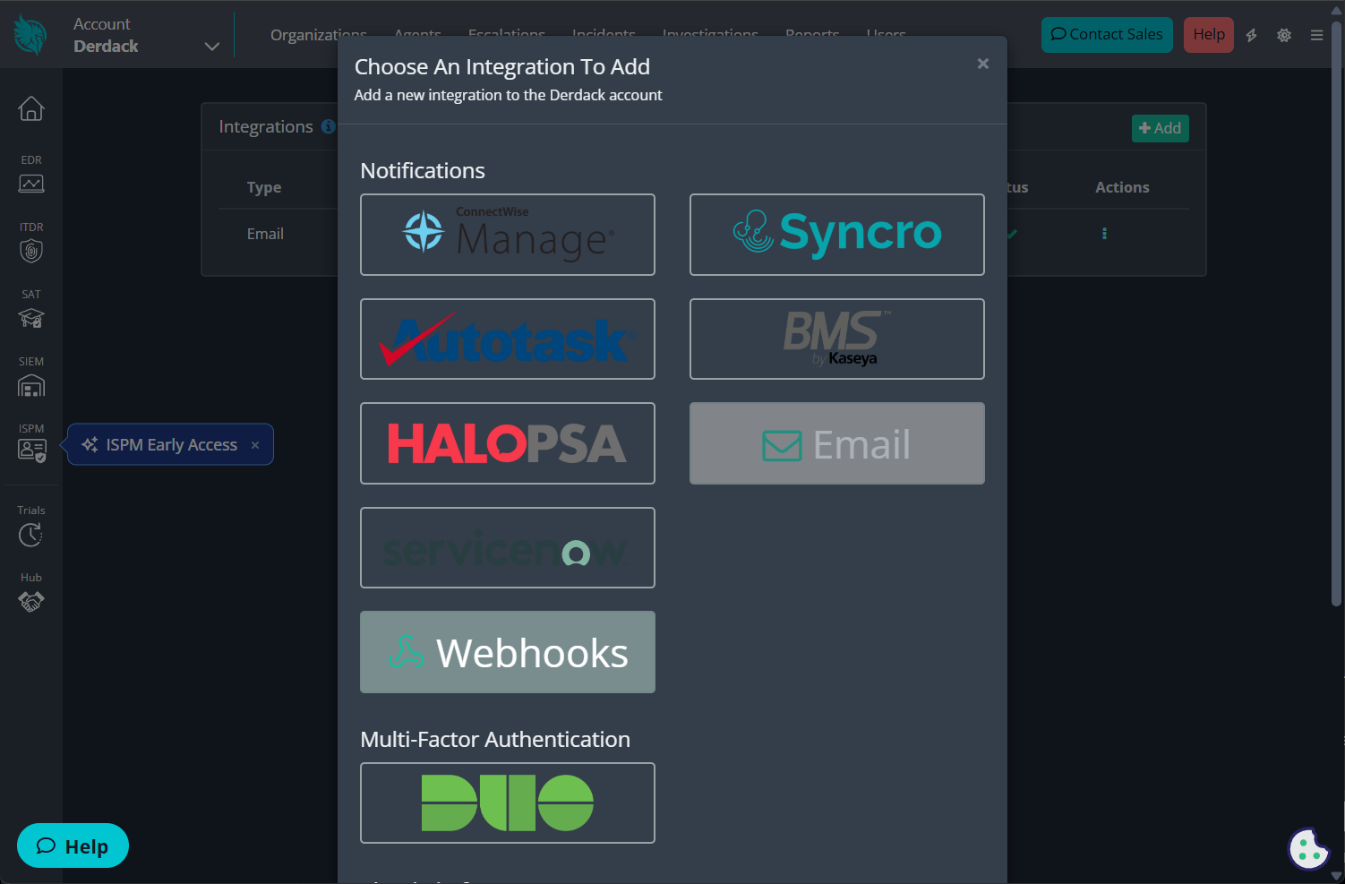 Huntress Add Webhook Notification