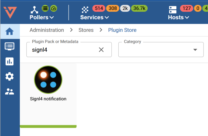 Find the SIGNL4 notification plugin in the i-Vertix Plugin Store