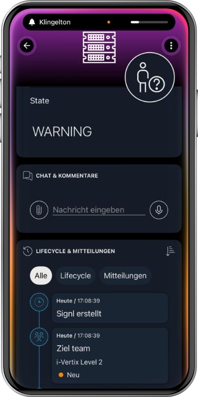 Warning status in SIGNL4