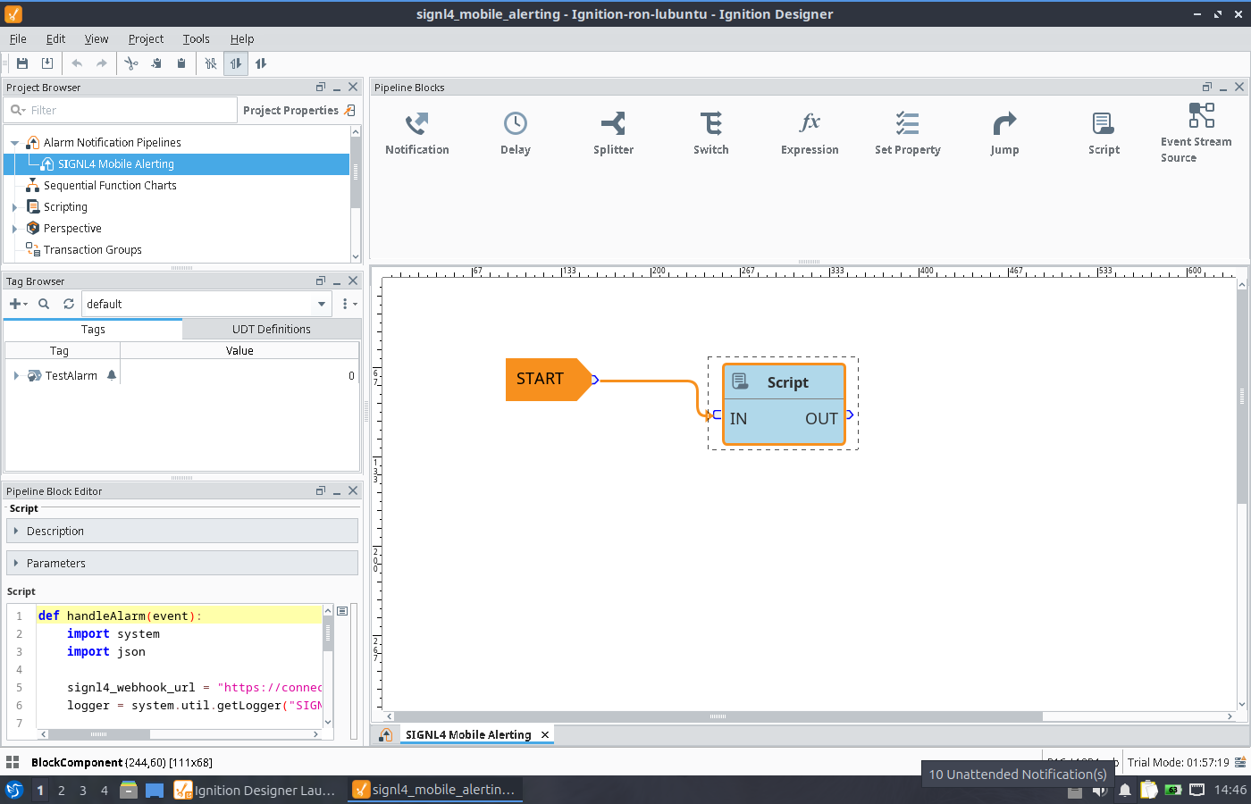 SIGNL4 Alarm Notification Pipeline