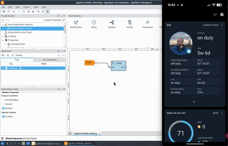 SIGNL4 Alarm Notification Pipeline