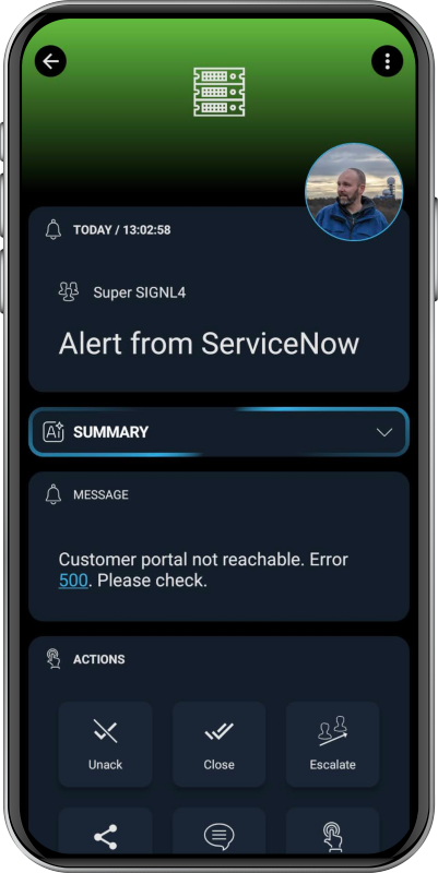 SIGNL4 ServiceNow