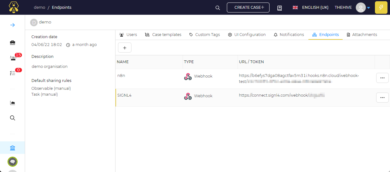 TheHive Endpoints