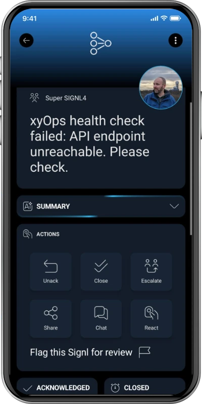 SIGNL4 Alert from xyOps